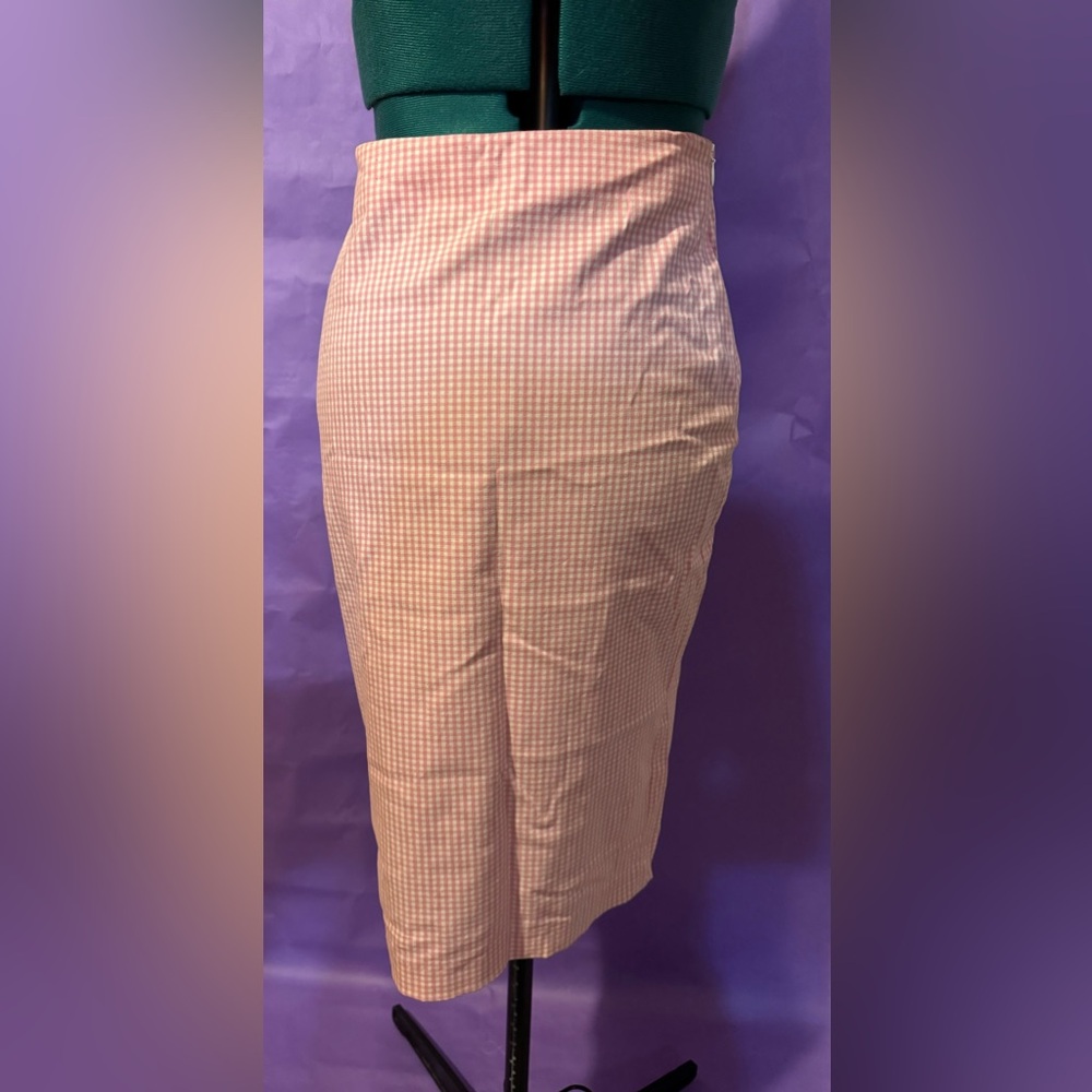 Fluffer vintage 90s retro rockabilly pin up gingham pencil skirt L